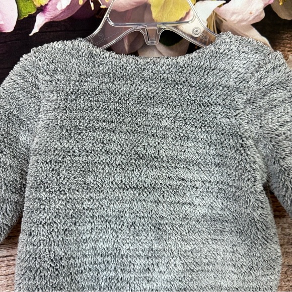 SOLD 🛍️ Zara Mini Toddler Girls Gray Faux Fur Animal Print Wrap Cardigan Sweater - Picture 5 of 8